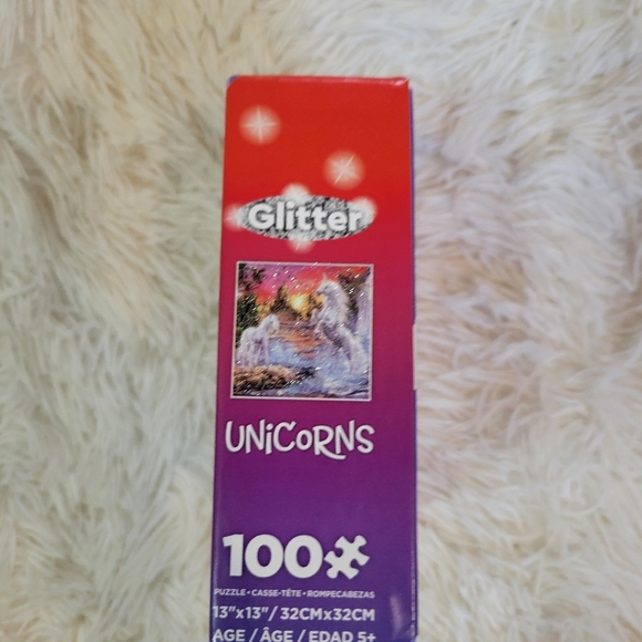 Glitter Unicorns 100 piece puzzle kids Learning games - Picture 3 of 5